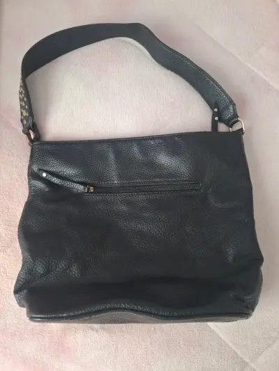 Cartera de cuero negra Amphora - miniatura 2