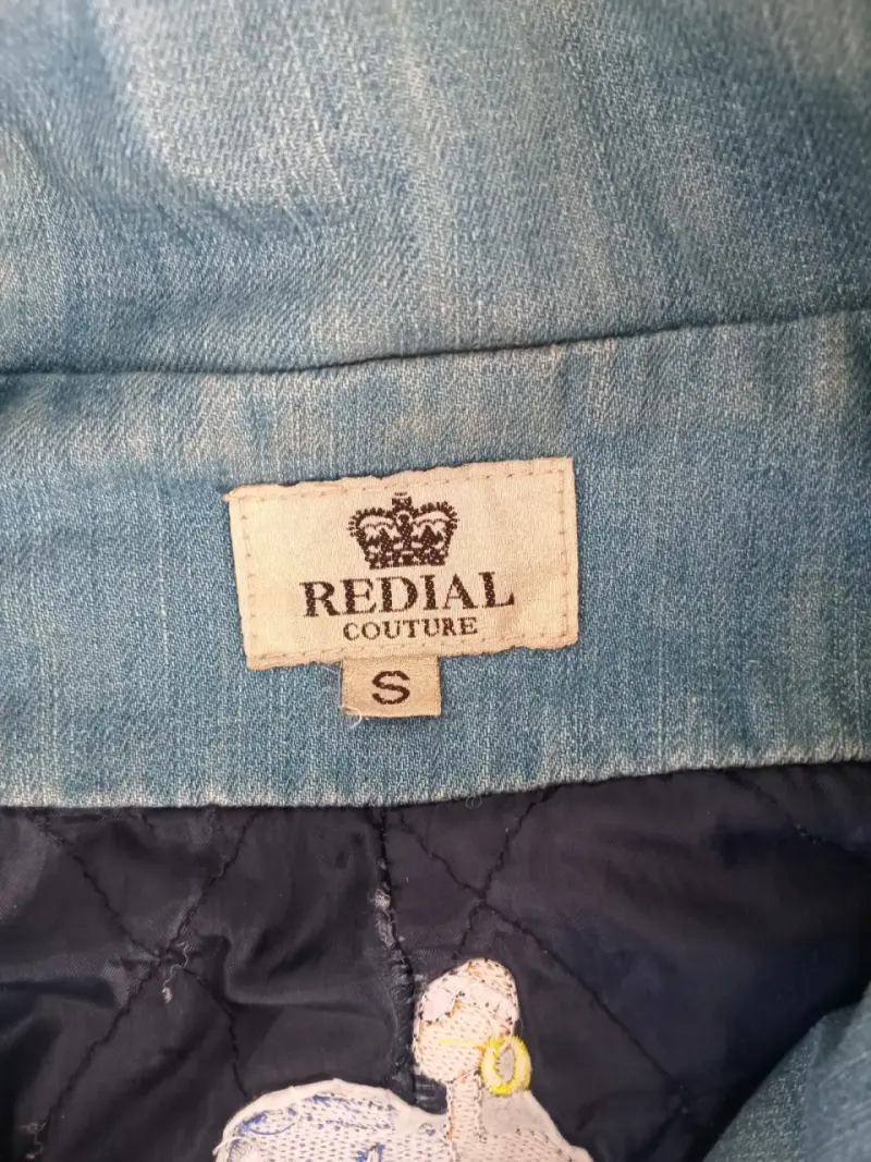Abrigo de mezclilla Redial Couture con diseño bordado - 2