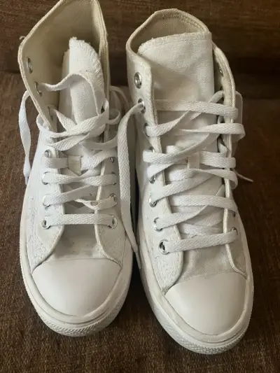 Zapatillas Converse All Star blancas de lona - miniatura 1