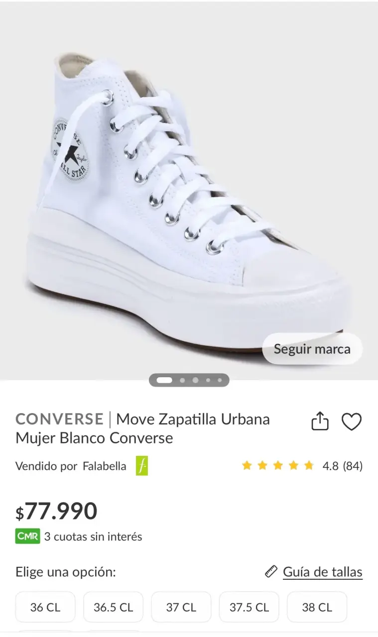 Zapatillas Converse All Star blancas de lona - 6