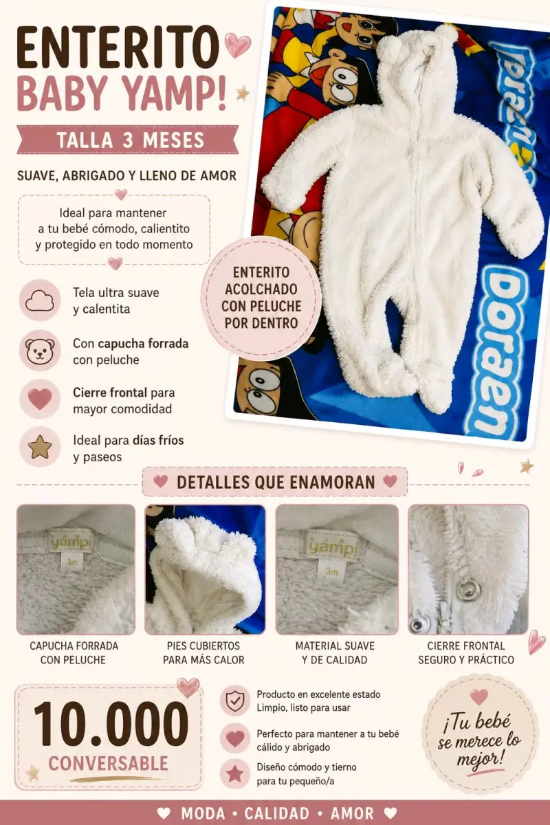 Enterito acolchado para bebé Yamp! 3 meses - 1