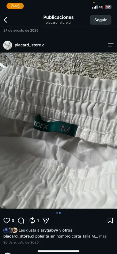 Polera blanca sin hombro - miniatura 2