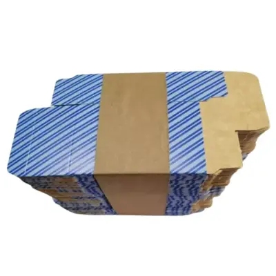Caja dispensadora de pañuelos desechables rayada - miniatura 3
