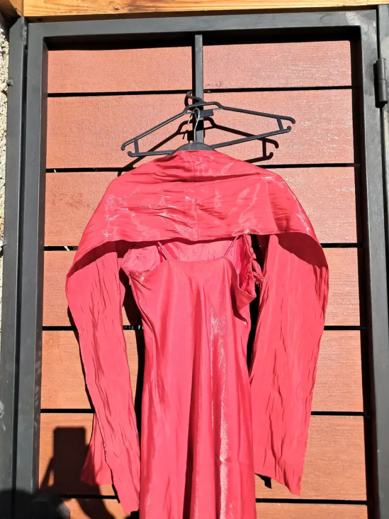 Vestido largo rojo tirantes - 3