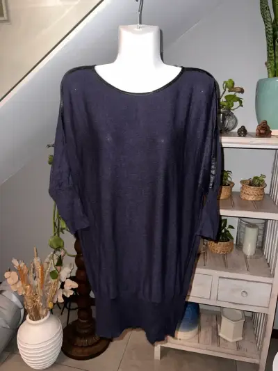Vestido suelto azul marino Esprit - miniatura 1