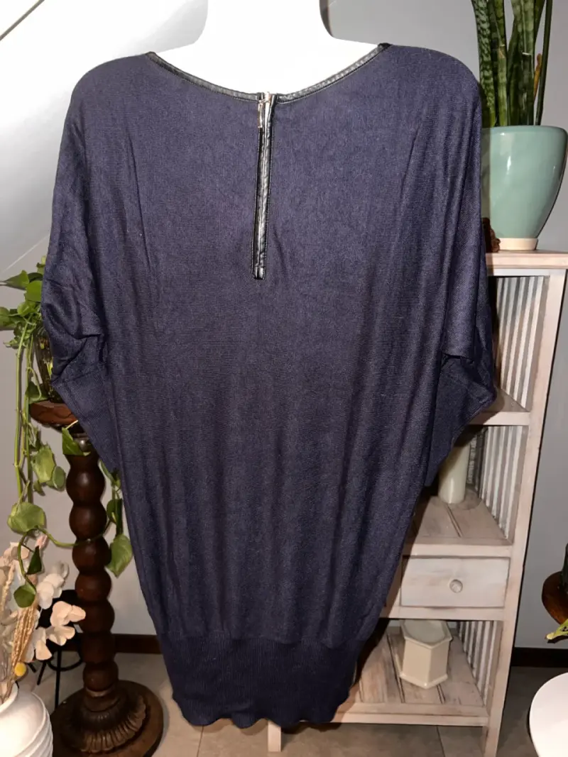 Vestido suelto azul marino Esprit - 2