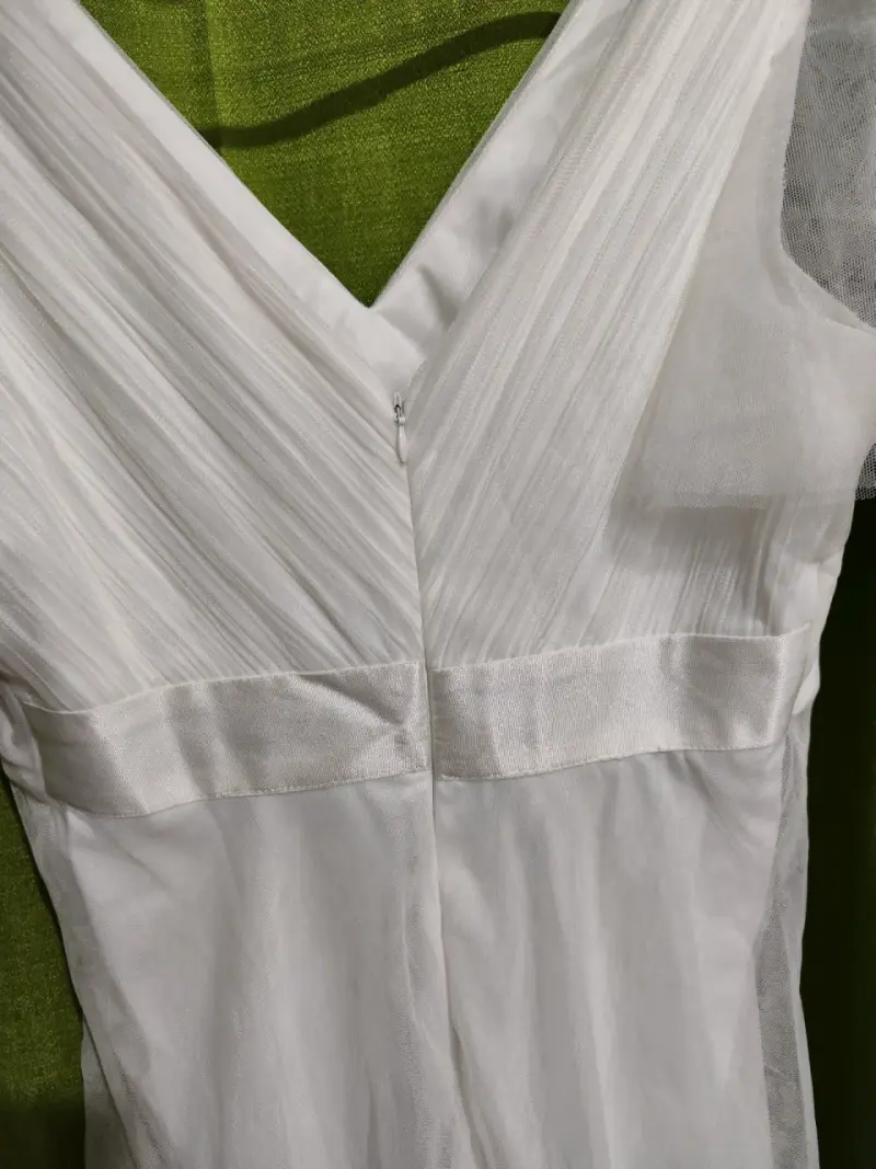 Vestido de novia con mangas de tul - 5