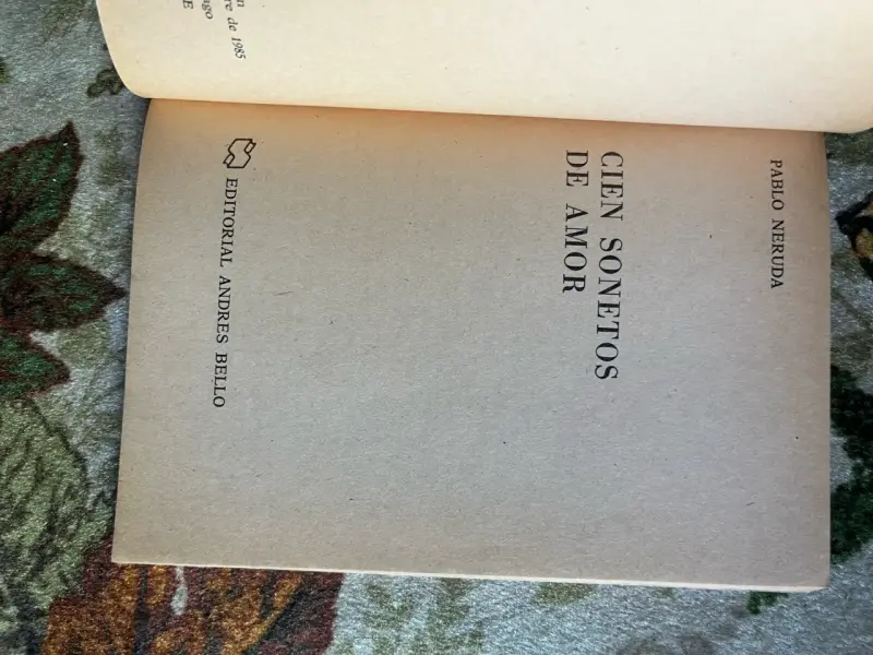 Libro Cien Sonetos de Amor de Pablo Neruda - 2