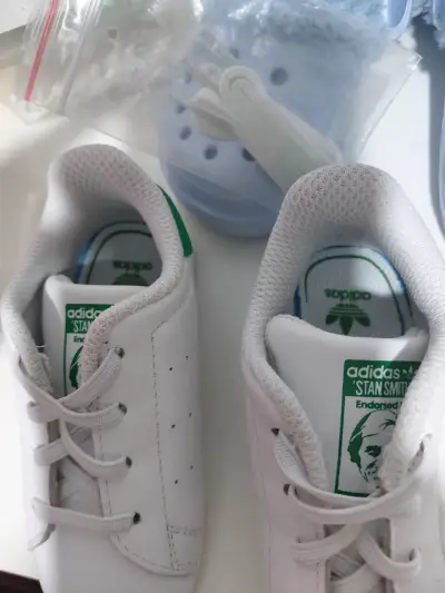 Zapatillas blancas Adidas Stan Smith para niños - miniatura 3