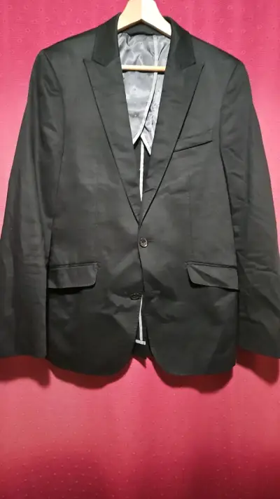 Blazer negro elegante T48 Perry Ellis para hombre - miniatura 1