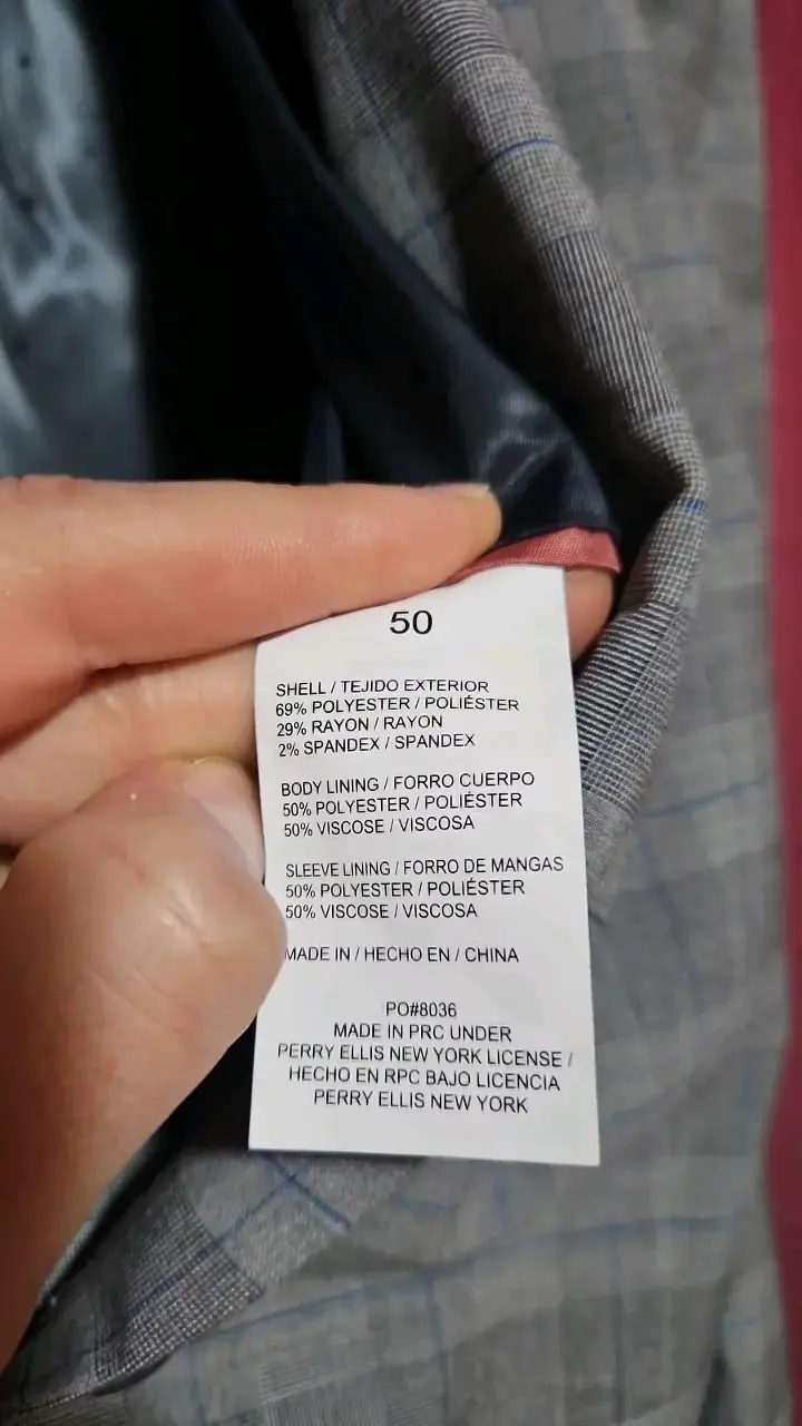 Blazer de hombre a cuadros gris talla 50 Perry Ell - 2