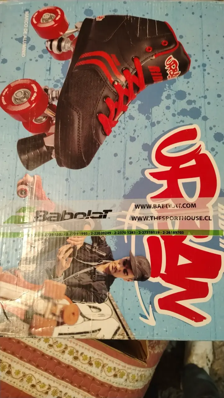 Patines Urban Rider negros y rojos talla 41 - 2