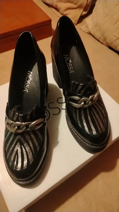 Zapatos de Tacón Mossa Rich Negro Talla 39 - miniatura 1