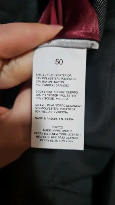 Blazer negro Perry Ellis para hombre Talla 50 - miniatura 2