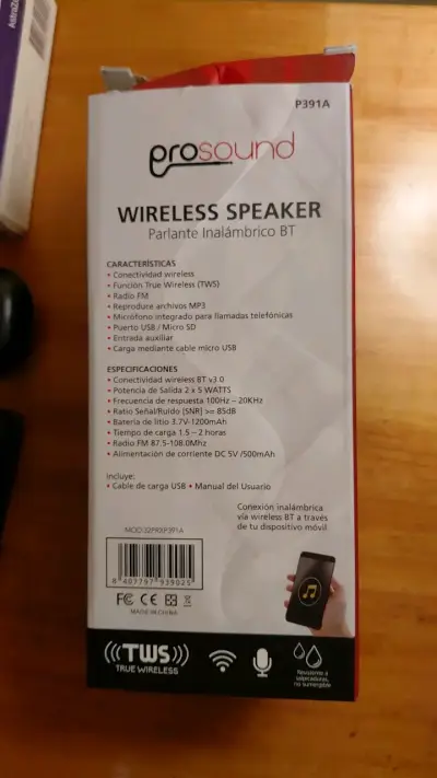 Parlante Bluetooth ProSound Azul Portátil - miniatura 6