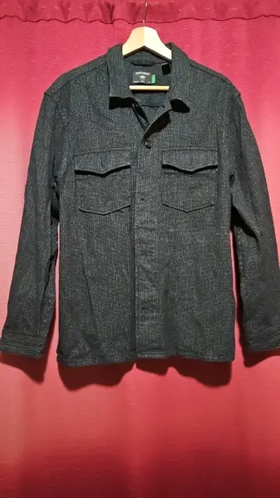 Camisa de hombre Dockers negra a rayas Talla S - miniatura 1