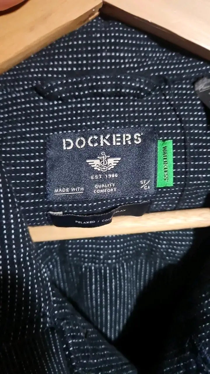Camisa de hombre Dockers negra a rayas Talla S - 2