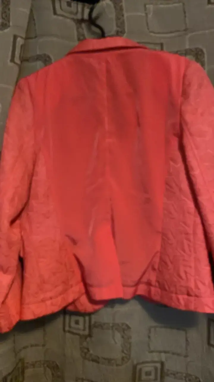 Blazer naranjo de algodón y poliéster para mujer - 4