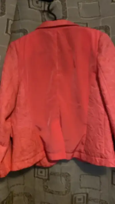 Blazer naranjo de algodón y poliéster para mujer - miniatura 4