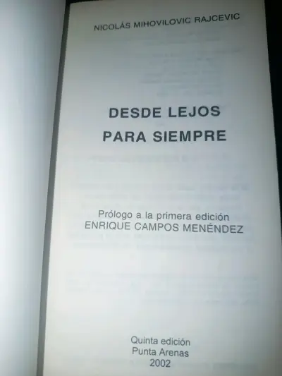 Libro 'Desde Lejos Para Siempre' de Nicolás Mihovilovic - miniatura 2