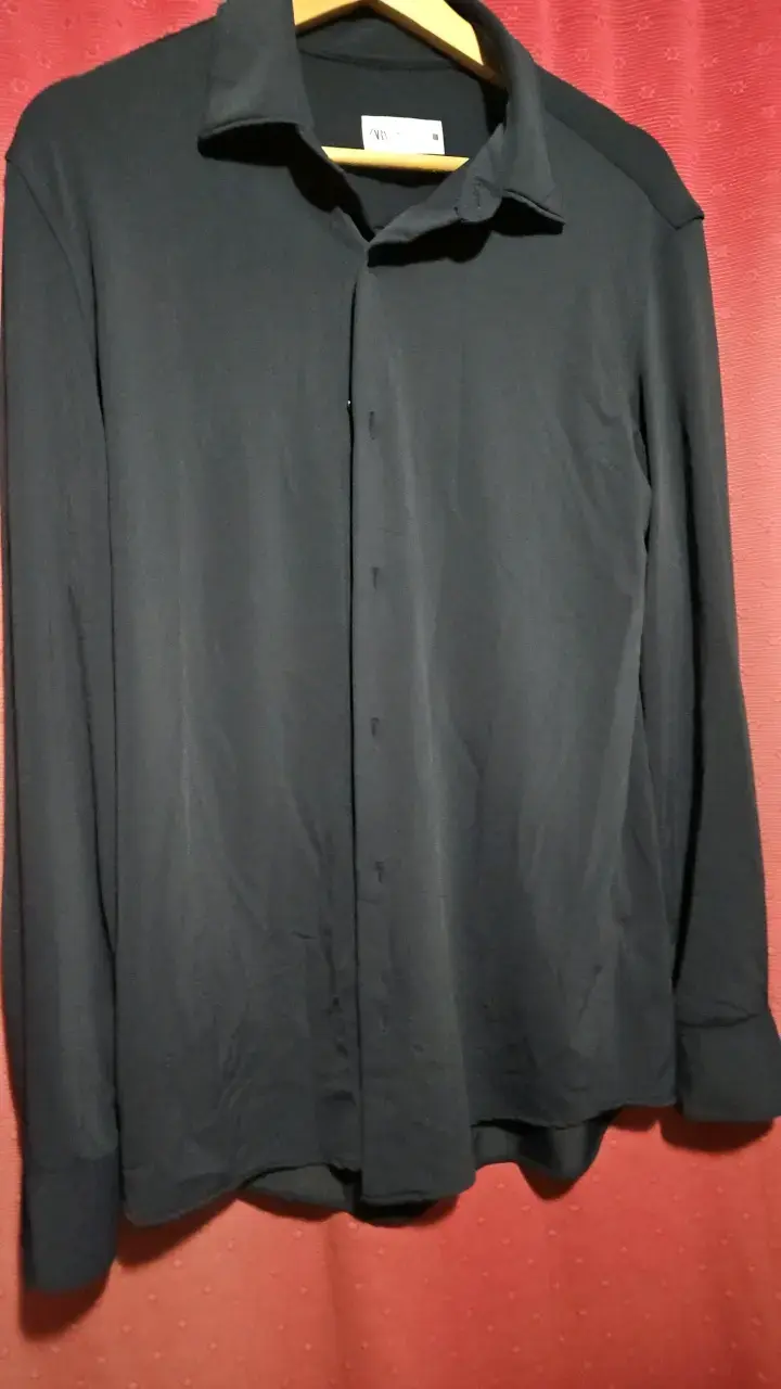 Camisa azul marino de hombre Zara talla M