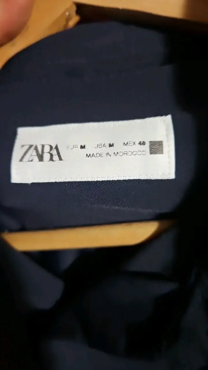 Camisa azul marino de hombre Zara talla M - 2
