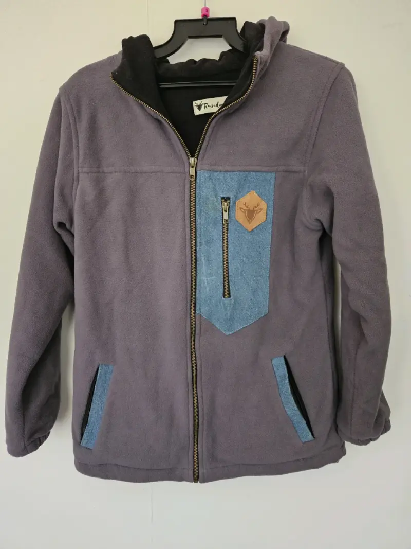 Chaqueta polar Raindoor capucha y detalles azules - 2