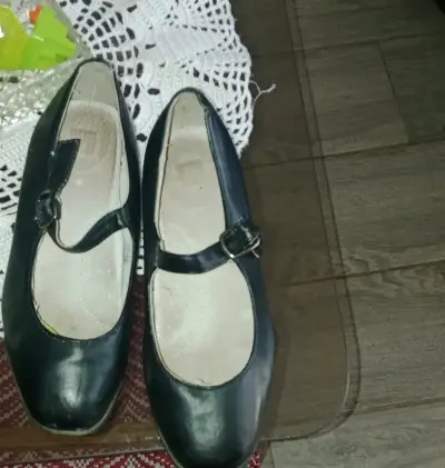 Zapatos de baile negro con hebilla - miniatura 1