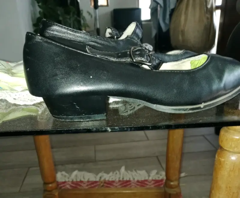 Zapatos de baile negro con hebilla - 2