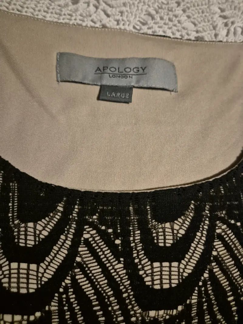 Vestido de encaje negro Apology London talla L - 3