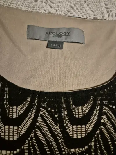 Vestido de encaje negro Apology London talla L - miniatura 3
