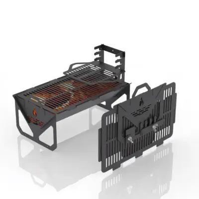 Parrilla portátil de acero para camping - miniatura 1