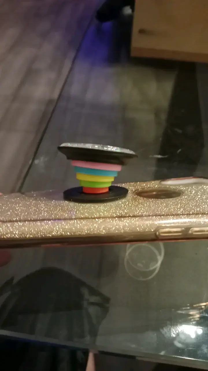 Funda con brillo y soporte para celular - 2