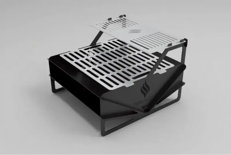 Parrilla portátil de acero al carbono para camping - 2