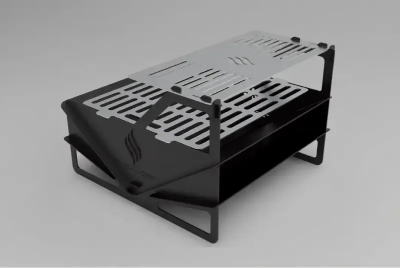Parrilla portátil de acero al carbono para camping - 4