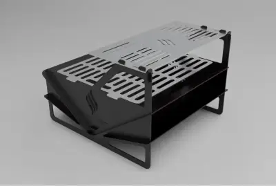 Parrilla portátil de acero al carbono para camping - miniatura 4