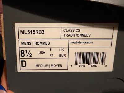 Zapatillas New Balance clasicas negras para hombre - miniatura 3