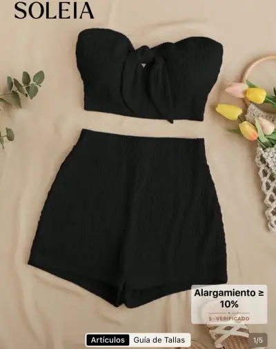 Conjunto de dos piezas negro Soleia - miniatura 1