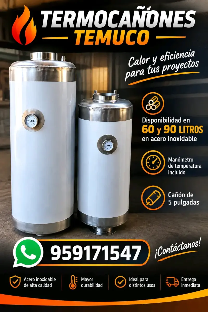 Termocañón de acero inoxidable 60 y 90 litros
