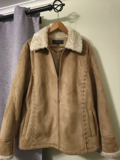 Chaqueta de gamuza con forro de lana Liz Claiborne - miniatura 2