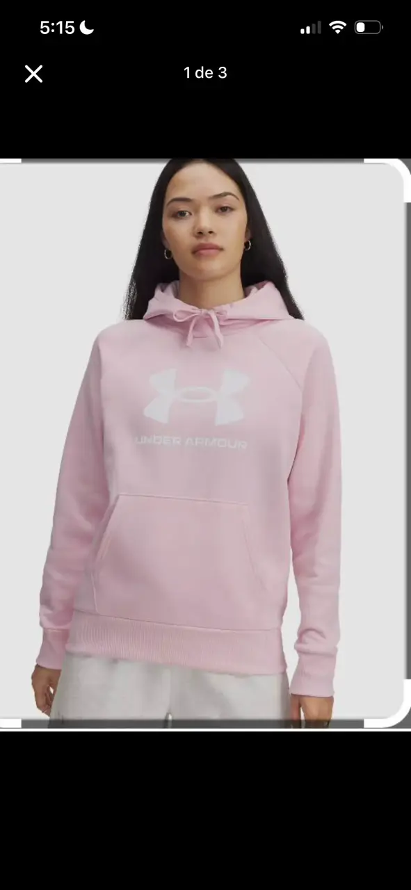 Polerón rosa con capucha Under Armour para mujer - 1