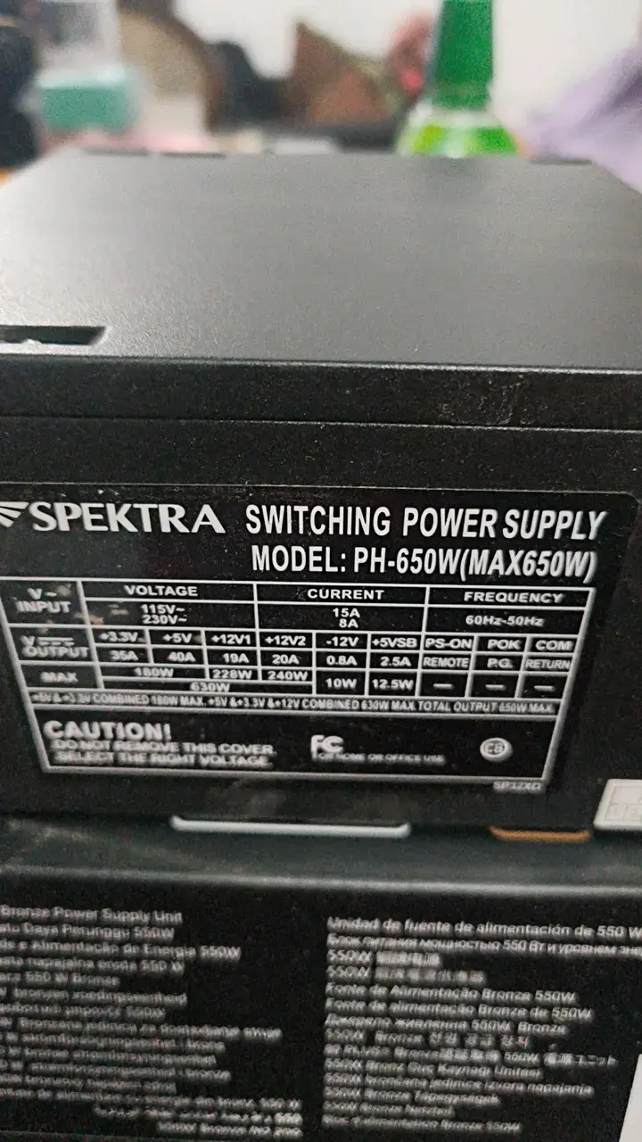 Fuente de Poder Spektra PH-650W para PC - 1