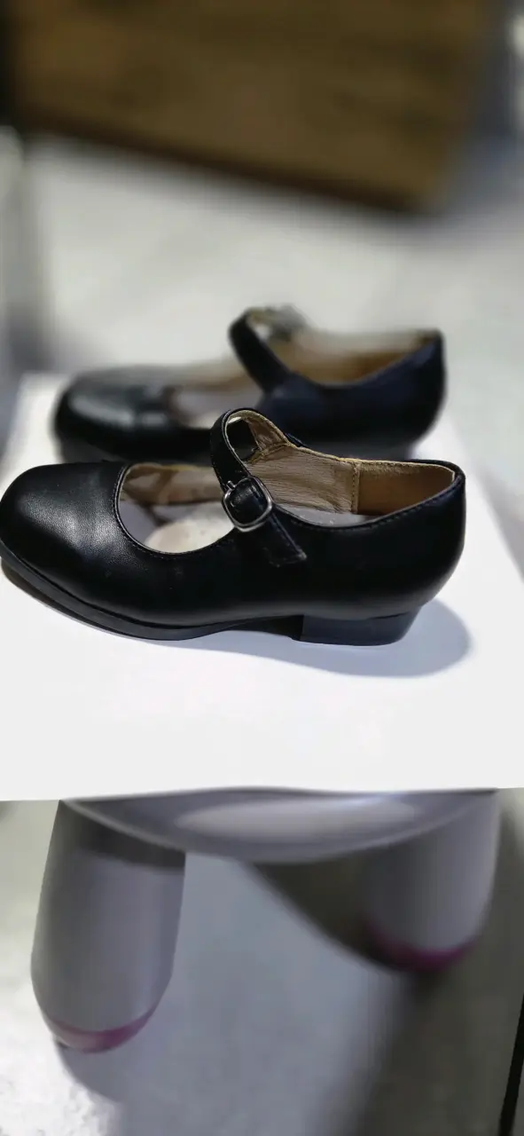 Zapatos de niña talla 24 negros con hebilla - 3