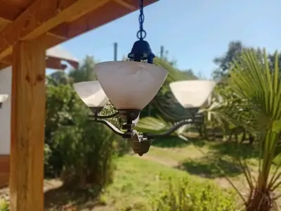 Lámpara de Techo Estilo Clásico con Tulipas - miniatura 1