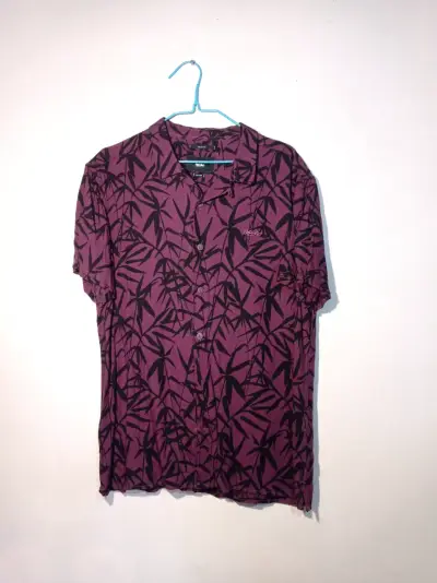 Camisa manga corta estampada morada Yessica - miniatura 1