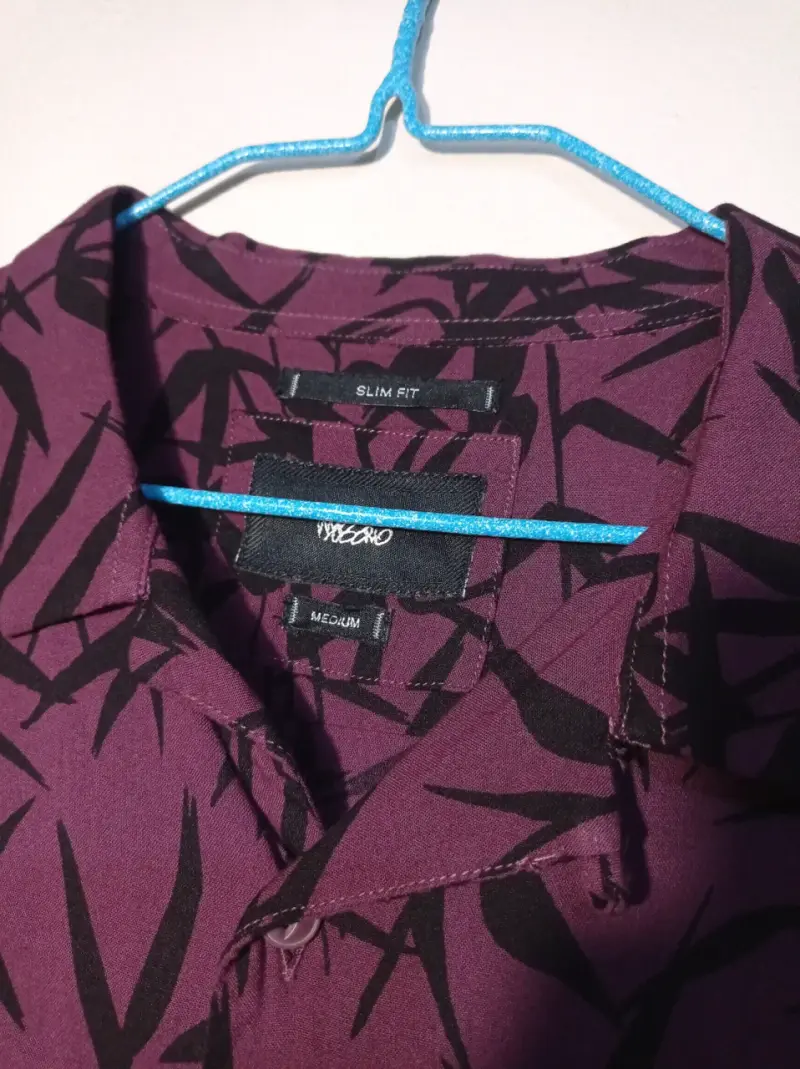 Camisa manga corta estampada morada Yessica - 2