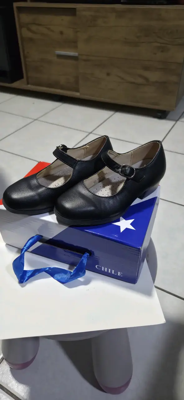 Zapatos negros para niña talla 26 con hebilla - 5