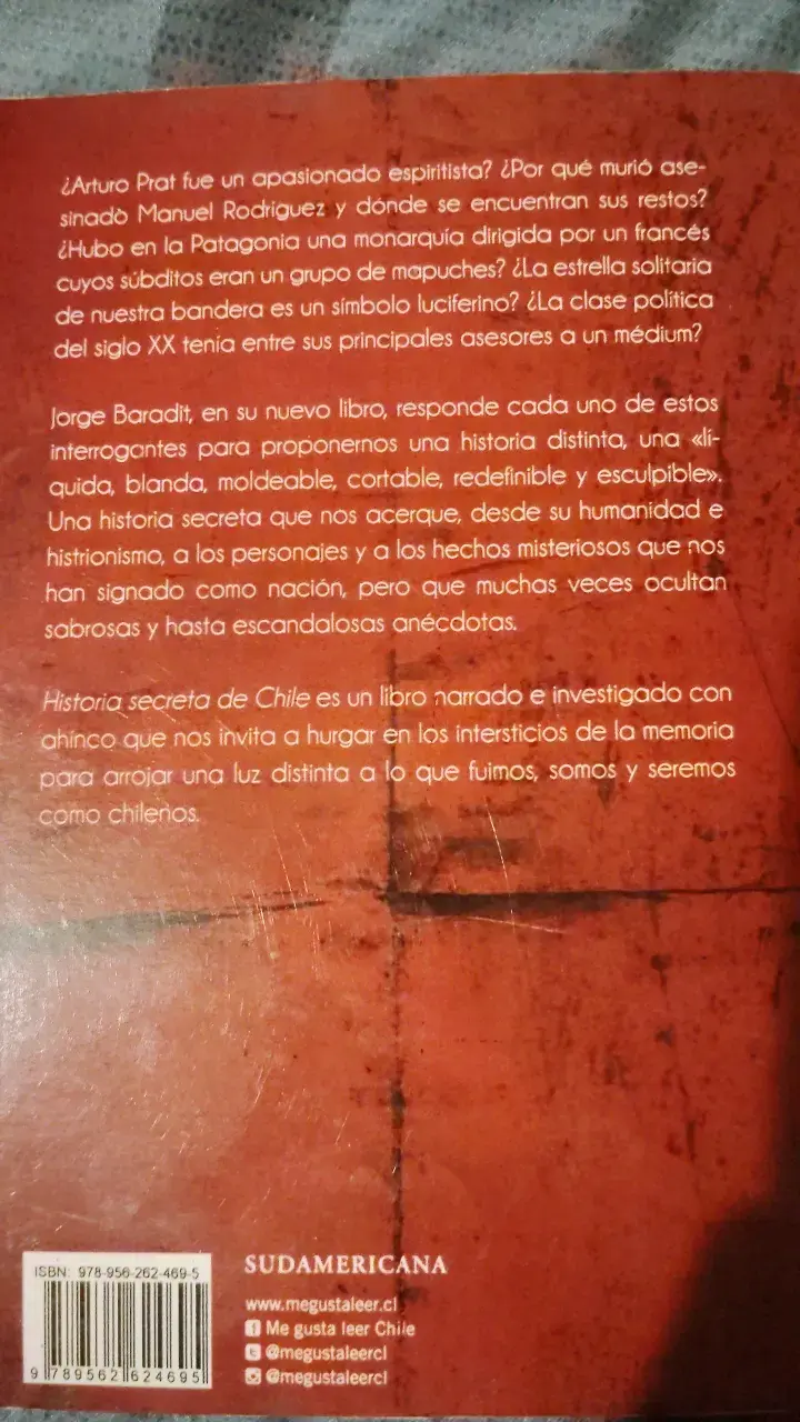 Libro 'Historia Secreta de Chile' de Jorge Baradit - 2