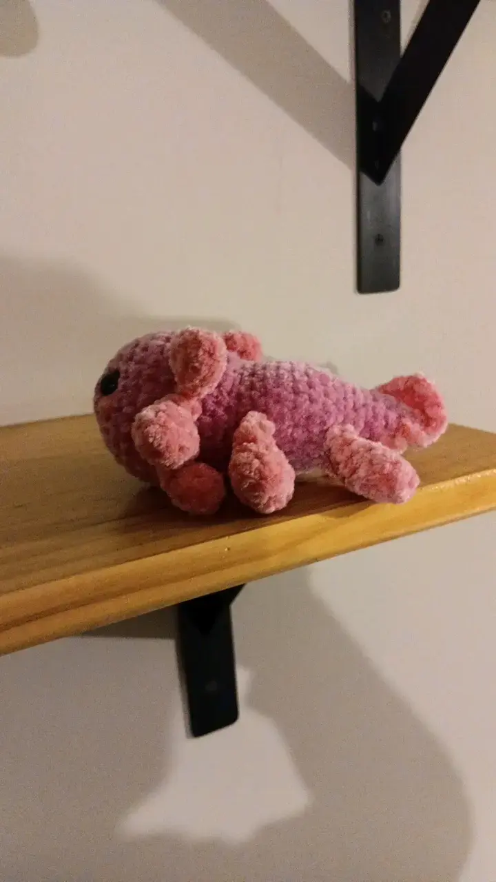 Peluche de axolote rosado hecho a mano - 3