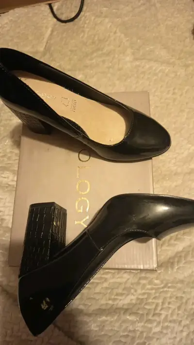 Zapatos de tacón negro Apology de cuero - miniatura 3